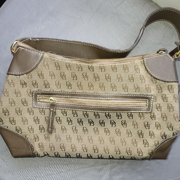 Dooney & Bourke Brown Tan Satchel Shoulder Bag Purse - Picture 1 of 4